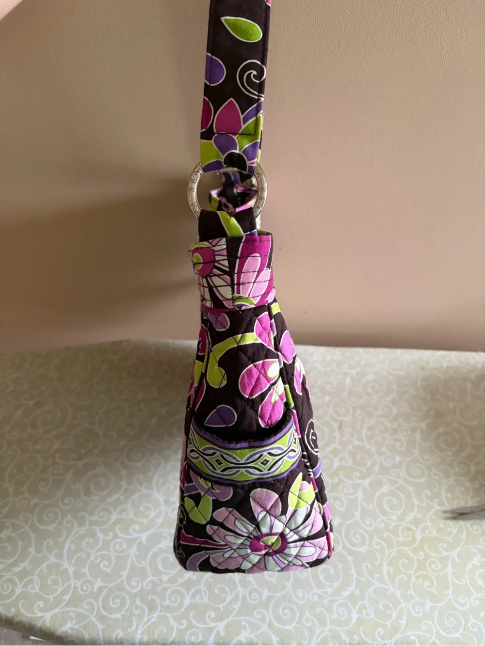 Vera Bradley Floral Shoulder Bag in Purple punch